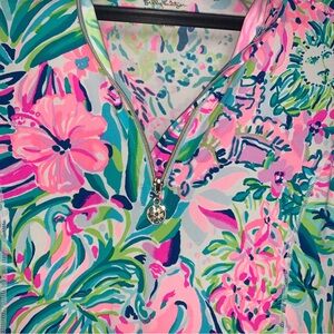 Lilly Pulitzer Luxletic Pullover XXS Front Zip
